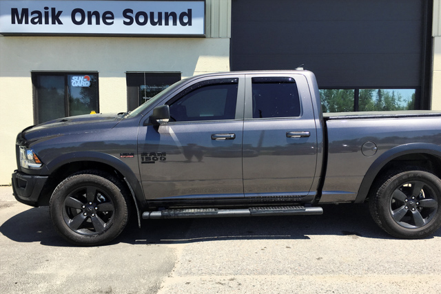 2019 RAM 1500 with professional window tint in North Bay